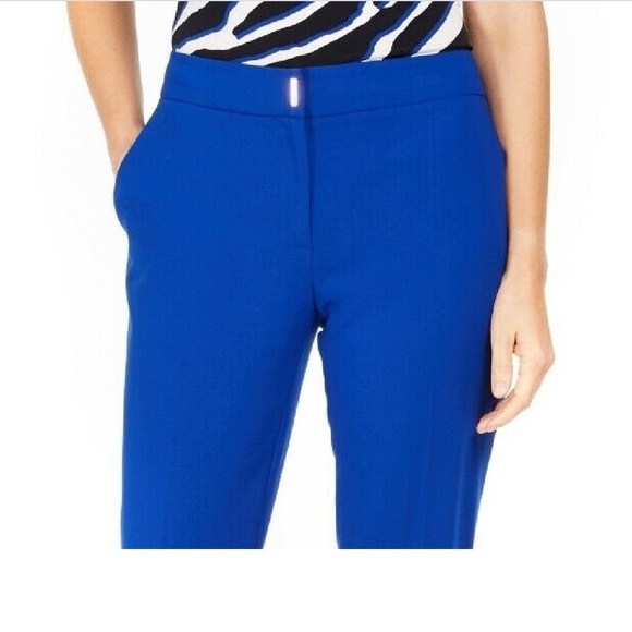 Calvin Klein Women's Straight-Leg Dress Pants Blue Size 2 - Picture 2 of 3